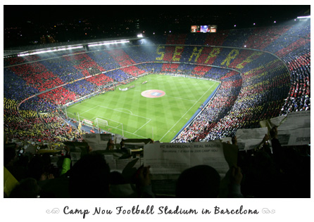 Camp Nou Football Stadium in Barcelona